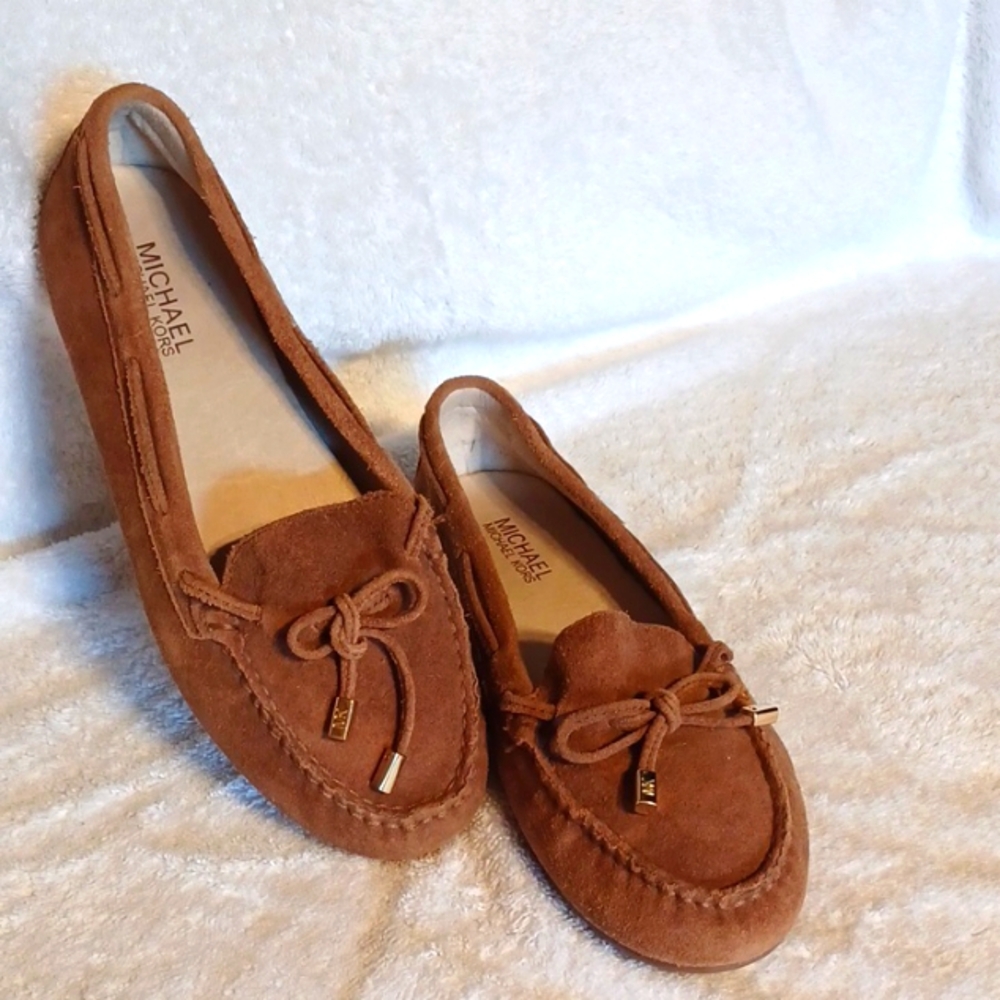 Michael Kors leather flats women's size 8 brown